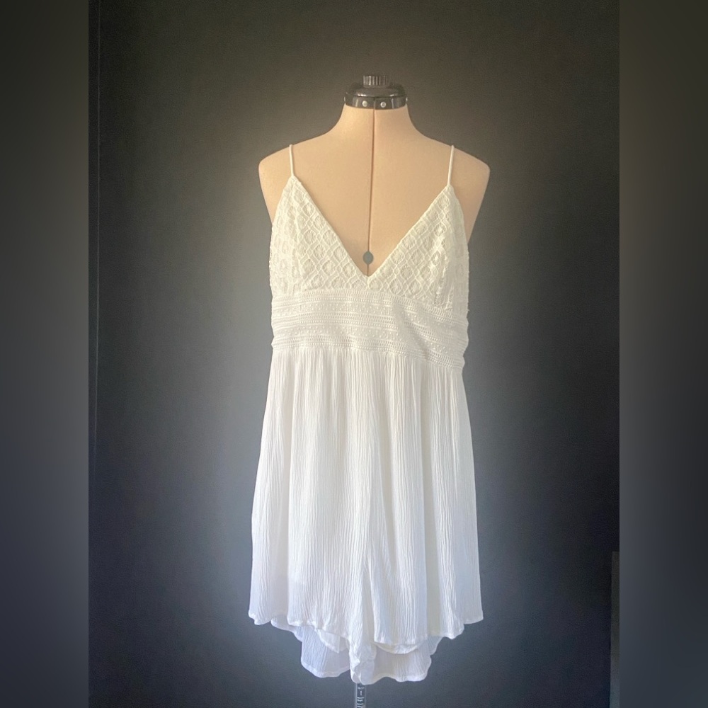 Garage White Lace Romper size large